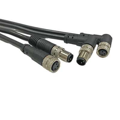 تخصيص طول نهاية مجانية كابل M8 موصل 4pin الجمعيات النسائية للماء
