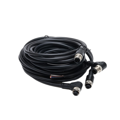 تجميعات الكابلات المقاومة للماء أحادية الطرف المستقيمة مع سترة BK PVC 1M 4C × AWG22