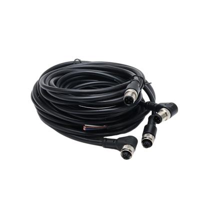 تجميعات الكابلات المقاومة للماء أحادية الطرف المستقيمة مع سترة BK PVC 1M 4C × AWG22