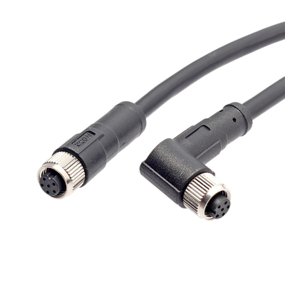 IP67 كابل مقاوم للماء M8 كابل موصل 5 دبوس أنثى صب درع بولي كلوريد الفينيل سترة الكابلات سكوتر الدراجة الكهربائية