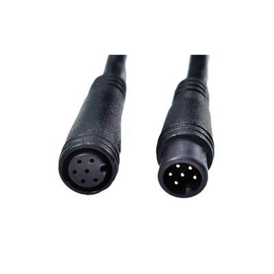 3Ft طول ذكر إلى أنثى M8 6pin مقاوم للماء دراجة GPS لتحديد المواقع كابل سترة PVC
