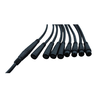 3Ft طول ذكر إلى أنثى M8 6pin مقاوم للماء دراجة GPS لتحديد المواقع كابل سترة PVC