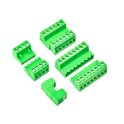 اللون الأخضر PCB محطة كتلة موصل سلك XK2EDGA 5.08MM الملعب
