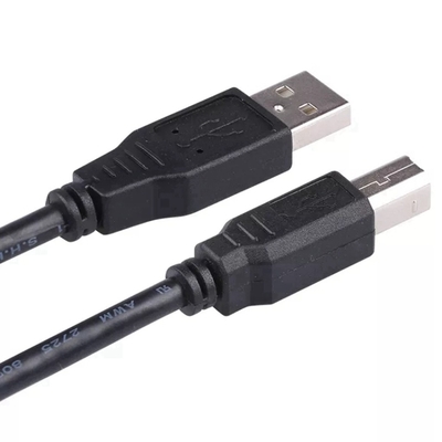 كابل USB أسود عالي السرعة ، ذكر إلى أنثى 2.0 USB سلك طابعة
