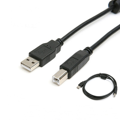 كابل USB أسود عالي السرعة ، ذكر إلى أنثى 2.0 USB سلك طابعة