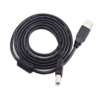 كابل USB أسود عالي السرعة ، ذكر إلى أنثى 2.0 USB سلك طابعة