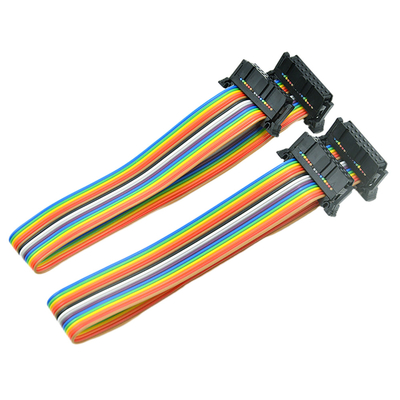 تخصيص IDC 16 دبوس كابل الشريط المسطح مع مقياس الأسلاك AWG28 # 2.54mm موصلات الملعب