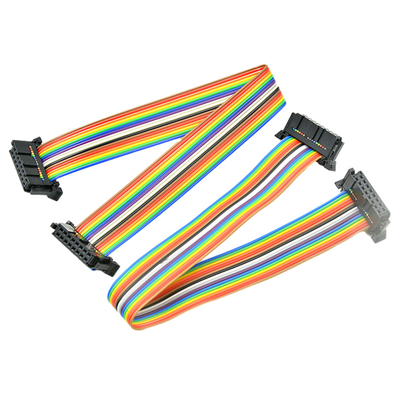 تخصيص IDC 16 دبوس كابل الشريط المسطح مع مقياس الأسلاك AWG28 # 2.54mm موصلات الملعب