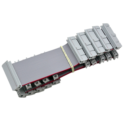 تجميعات كابل IDC باللون الرمادي ، يجمع كابل DB26 الملعب 2.54 مم
