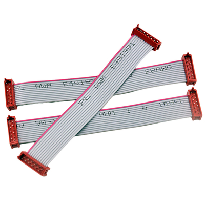 1.27mm الملعب IDC كبل تجميعات AMP 215083 اللون الأحمر موصل مايكرو المباراة 12P