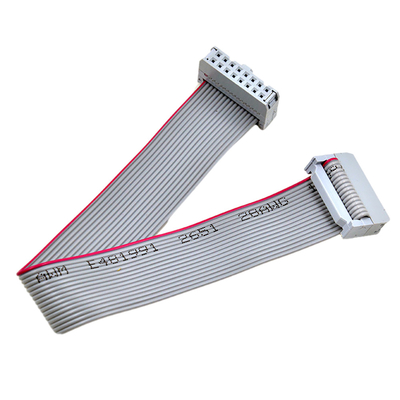 2.54mm صف مزدوج IDC كابل الشريط المسطح UL2651 نوع 28AWG ذكر التوصيل