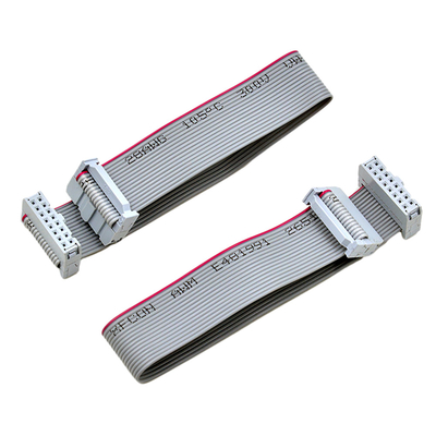 2.54mm صف مزدوج IDC كابل الشريط المسطح UL2651 نوع 28AWG ذكر التوصيل