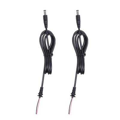 يجمع كبل الطاقة للذكور والإناث مع مقبس برميل لتخفيف الضغط DC 5.5mm X 2.1mm