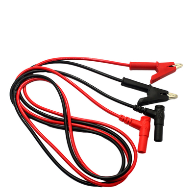 3Ft Crocodile Clip Digital Multimeter Cable أحمر أسود اللون