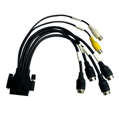 تخصيص M12 إلى RCA يجمع كابل Overmolding برغي قفل اللون الأسود
