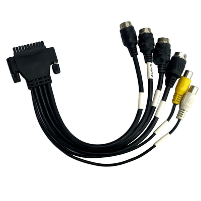 تخصيص M12 إلى RCA يجمع كابل Overmolding برغي قفل اللون الأسود