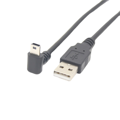 USB 2.0 ذكر USB شحن كابل بيانات ميني مع موصل الزاوية اليمنى