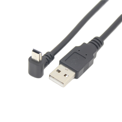 USB 2.0 ذكر USB شحن كابل بيانات ميني مع موصل الزاوية اليمنى
