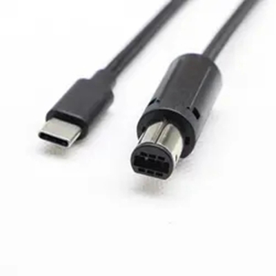 كابل تحكم Gamecube مضفر بطول 2 متر من النوع C USB 2.0 ذكر إلى 6pin ذكر