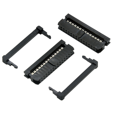 IDC أنثى 14 دبوس كابل موصل لون أسود 1.27mm 2.0mm الملعب