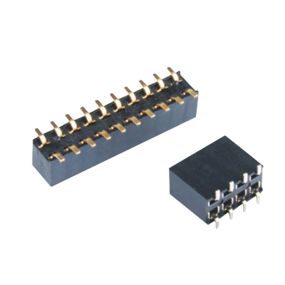 2P-40P Single Double Row PCB Connector SMT رأس الإناث 2.54mm Pitch
