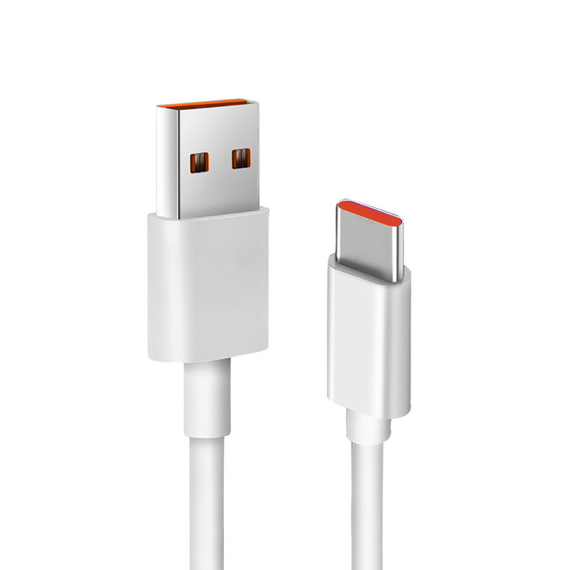 كابل بيانات شحن USB لون أبيض بطول 1 متر 20 فولت 3 أمبير 60 وات USB 3.1 للشحن السريع