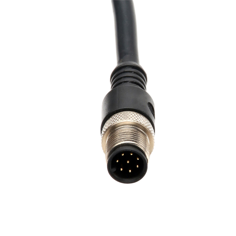 الزاوية اليمنى كابل الأسلاك الكهربائية مع IP67 للماء M12 2 دبوس 3 دبوس 4 دبوس الموصل