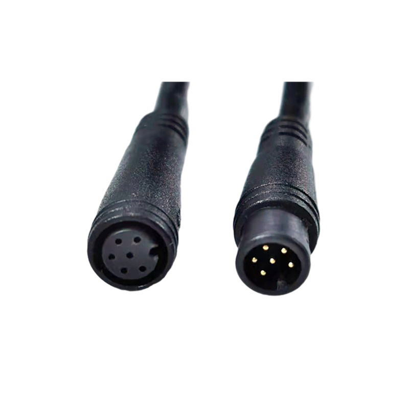 3Ft طول ذكر إلى أنثى M8 6pin مقاوم للماء دراجة GPS لتحديد المواقع كابل سترة PVC