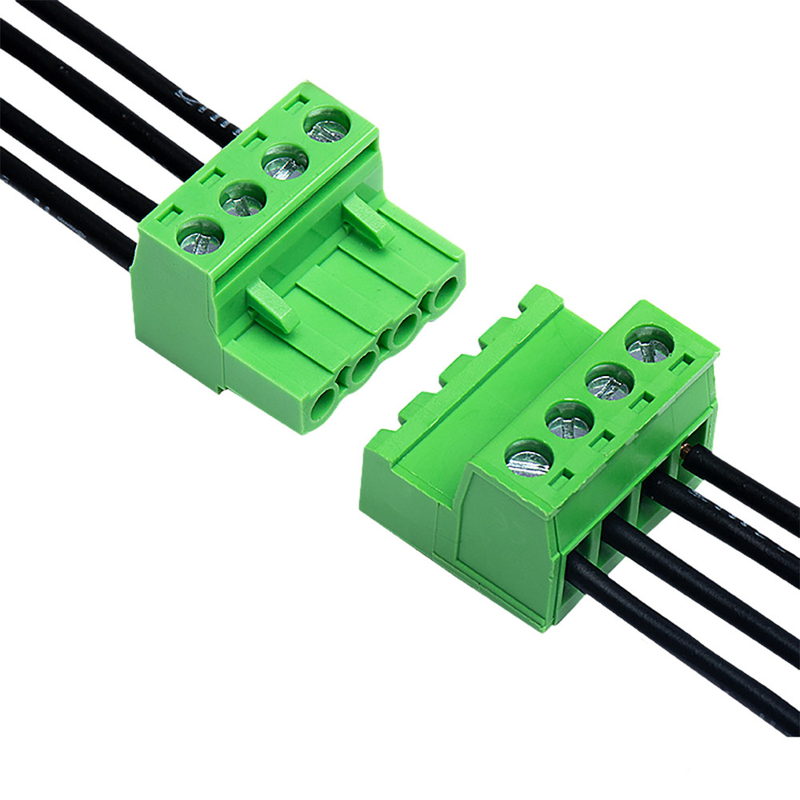 اللون الأخضر PCB محطة كتلة موصل سلك XK2EDGA 5.08MM الملعب
