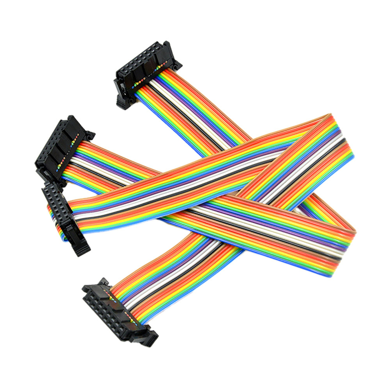 تخصيص IDC 16 دبوس كابل الشريط المسطح مع مقياس الأسلاك AWG28 # 2.54mm موصلات الملعب