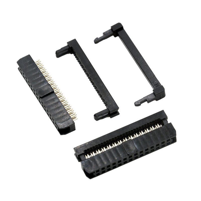 IDC أنثى 14 دبوس كابل موصل لون أسود 1.27mm 2.0mm الملعب