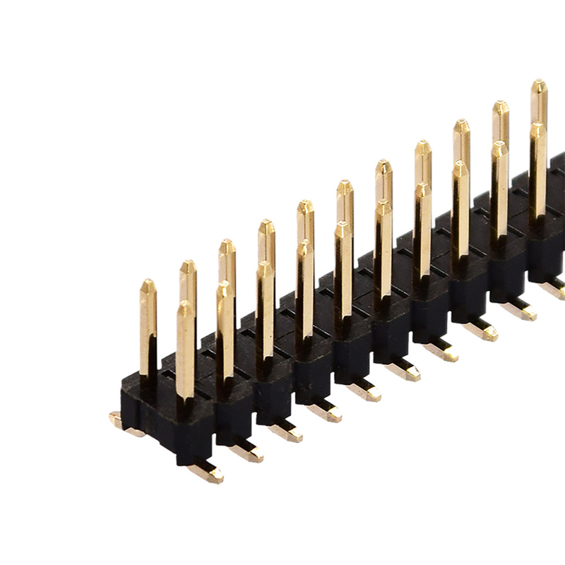 الزاوية اليمنى المستقيمة SMT Pin Header Connector نوع صف مزدوج واحد